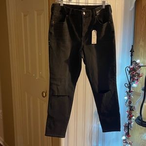 Express High Waisted FlexX Gray Ripped Cropped Skinny Jean Size Large 12/14/16